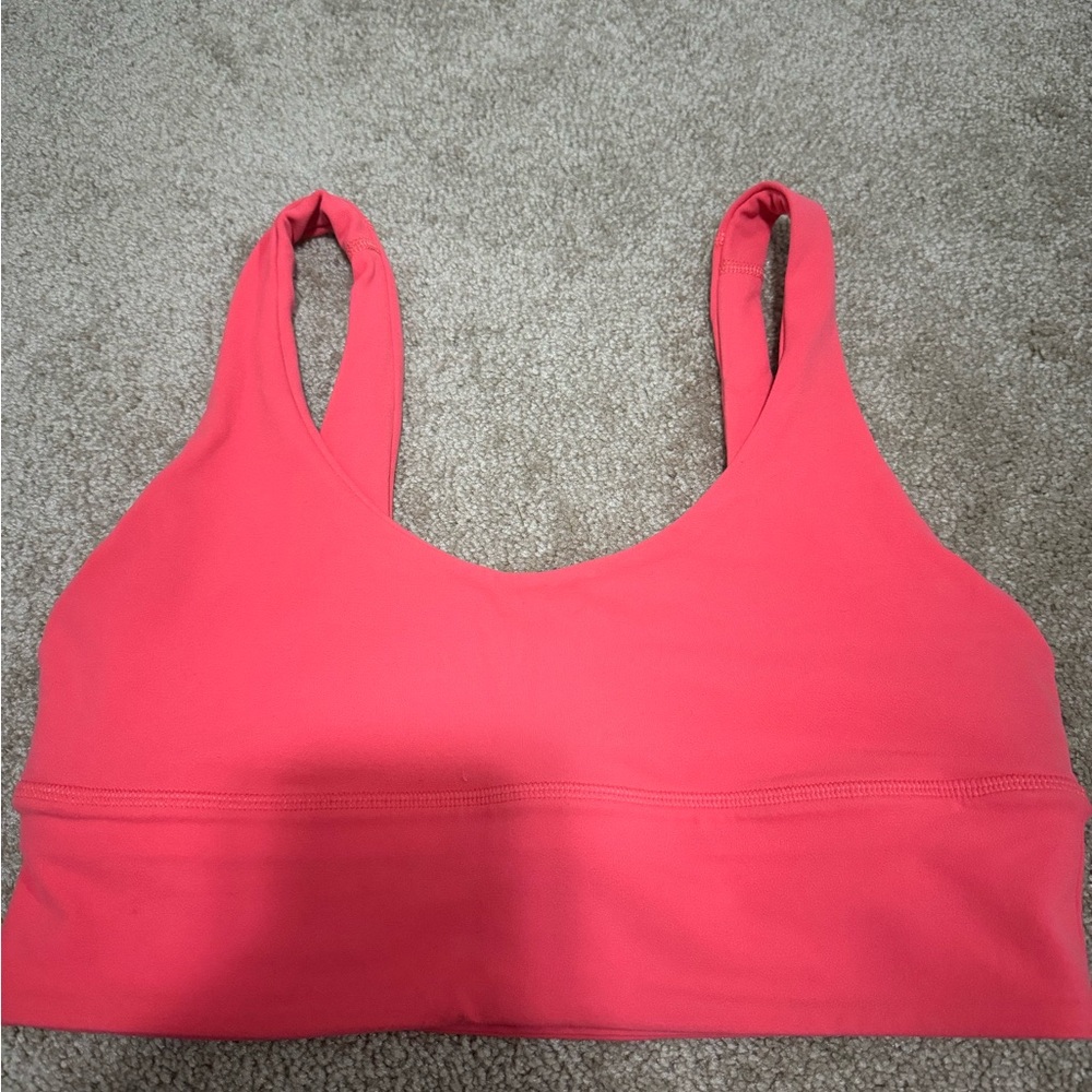 Coral lululemon reversible bra! Super cute and comfy,, price is negotiable !